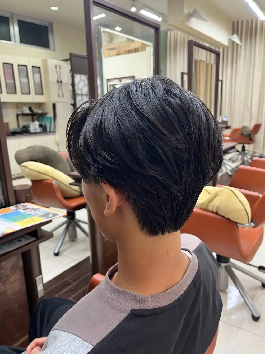 ショート パーマ メンズ センターパート ダウンパーマ メンズパーマ ニュアンスパーマ 🧊メンズ特化🧊 高木航希のヘアスタイル