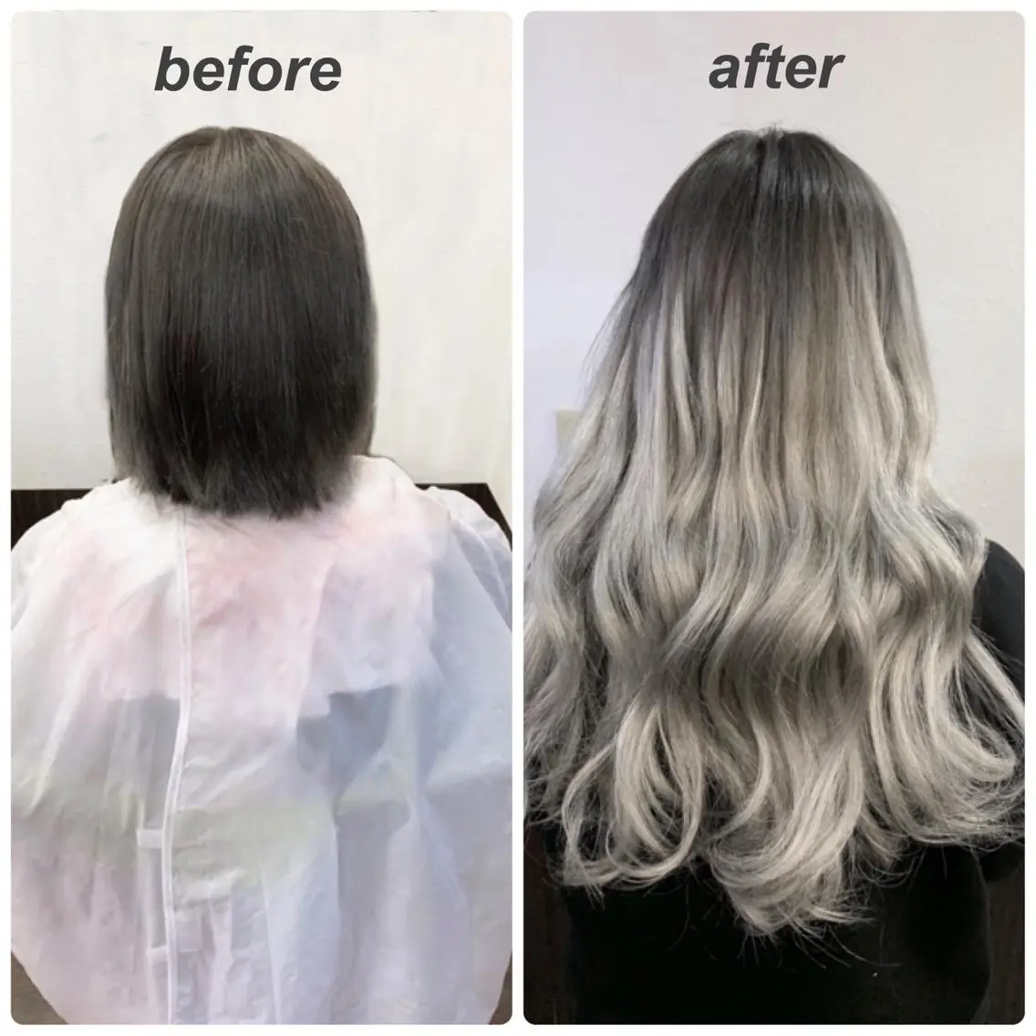 ロング カラー グラデーションカラー エクステ 色落ちまでキレイに! !女性サロンのヘアスタイル