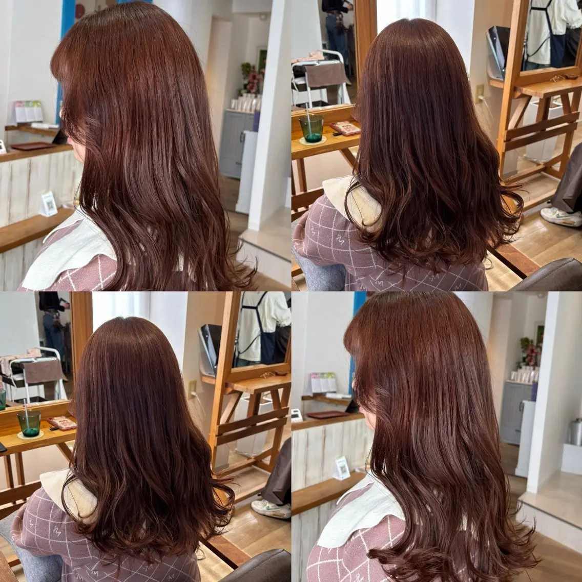 ロング カラー ベージュカラー ピンクカラー ピンクベージュ ヘアカラー トリートメント ヘッドスパ RINNO🌷透明感 カラー/髪質改善のヘアスタイル