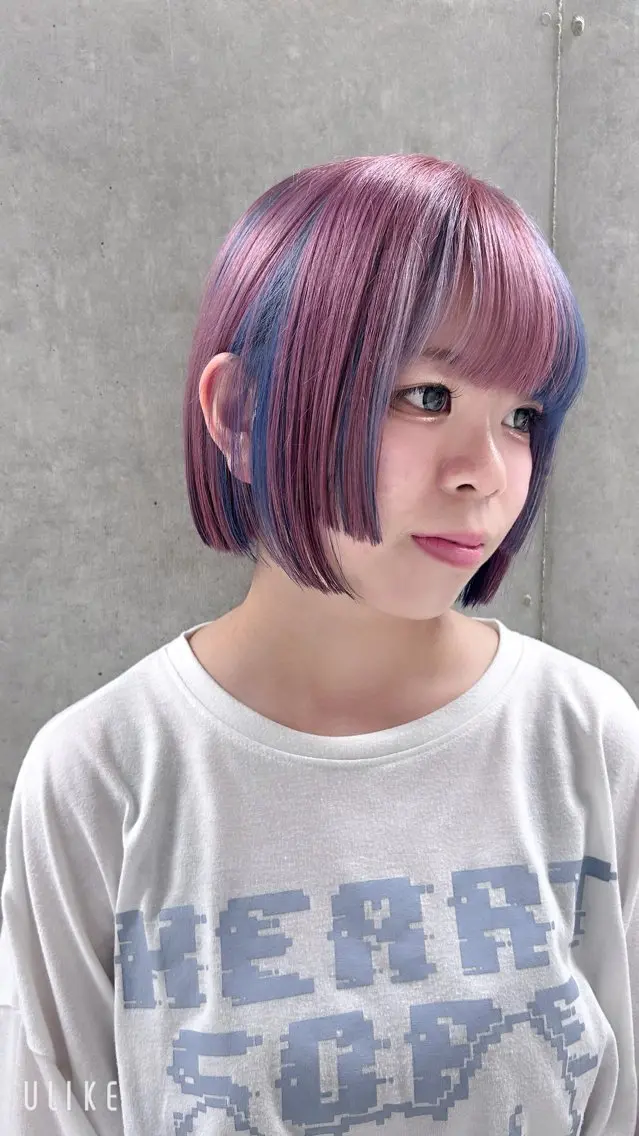ショート カラー インナーカラー ボブ 姫カット shizuna/平尾 /カラー/髪質改善のヘアスタイル