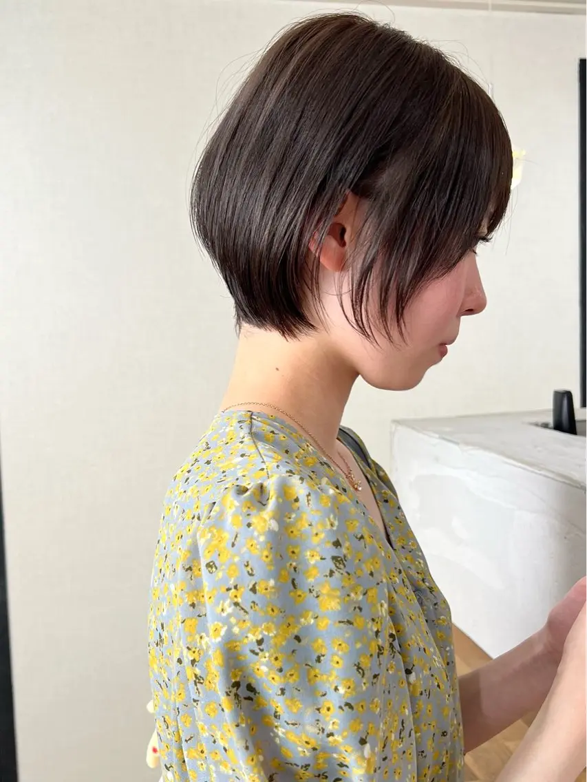 ショート カラー ショートボブ ボブ ショートヘア カット ヘアカラー トリートメント 🌱小顔魅せショート 髪質改善カラー/泉綺のヘアスタイル