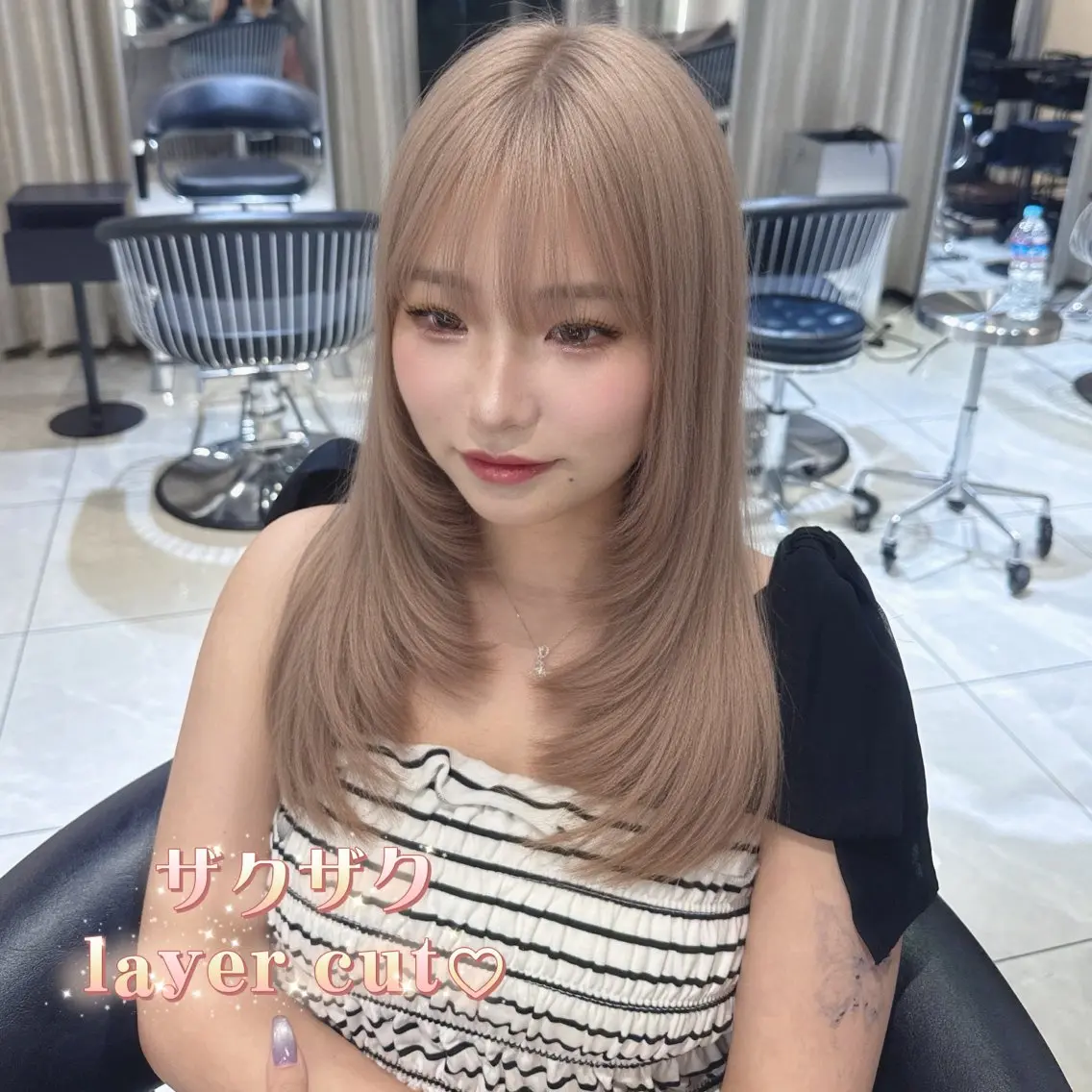 ロング レイヤー/ハイトーン 🤍reina🤍のヘアスタイル