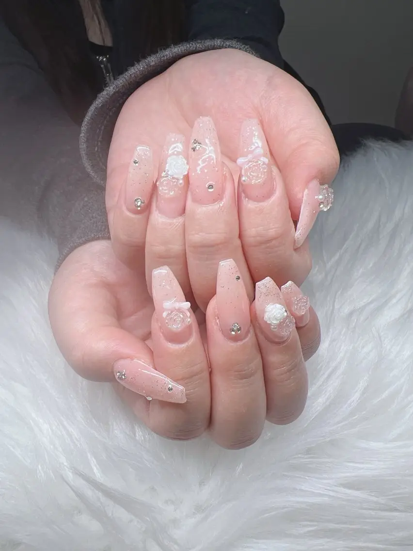 ネイル ハンドネイル Lee Nails チップ長さだし専門店のネイルデザイン