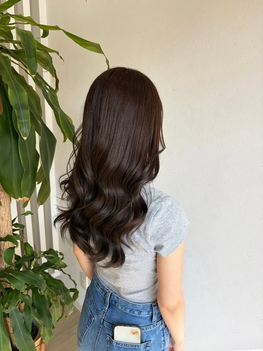 ロング 中田 百笑のヘアスタイル