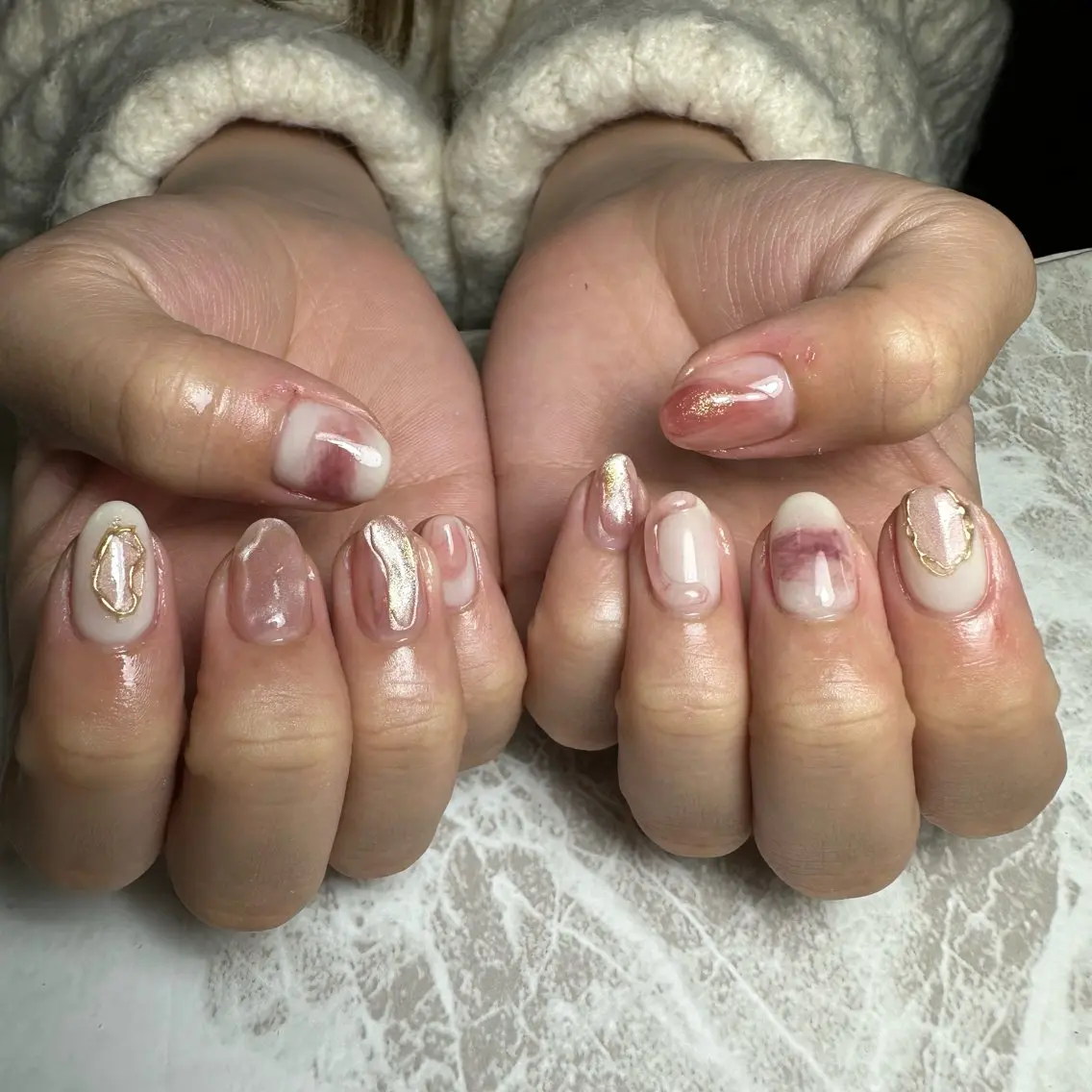 ネイル ハンドネイル 里見 麗のネイルデザイン