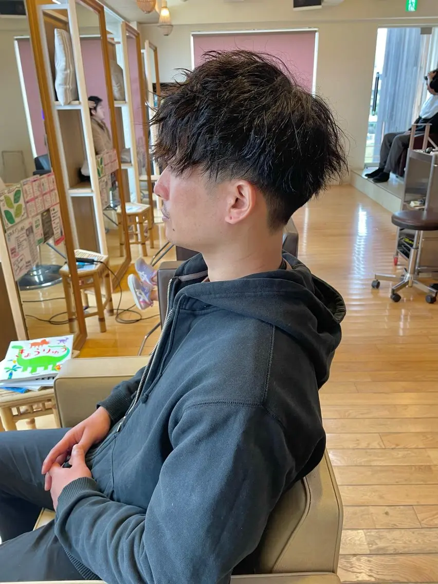 パーマ メンズ カット パーマ トリートメント 村松 寛太のヘアスタイル