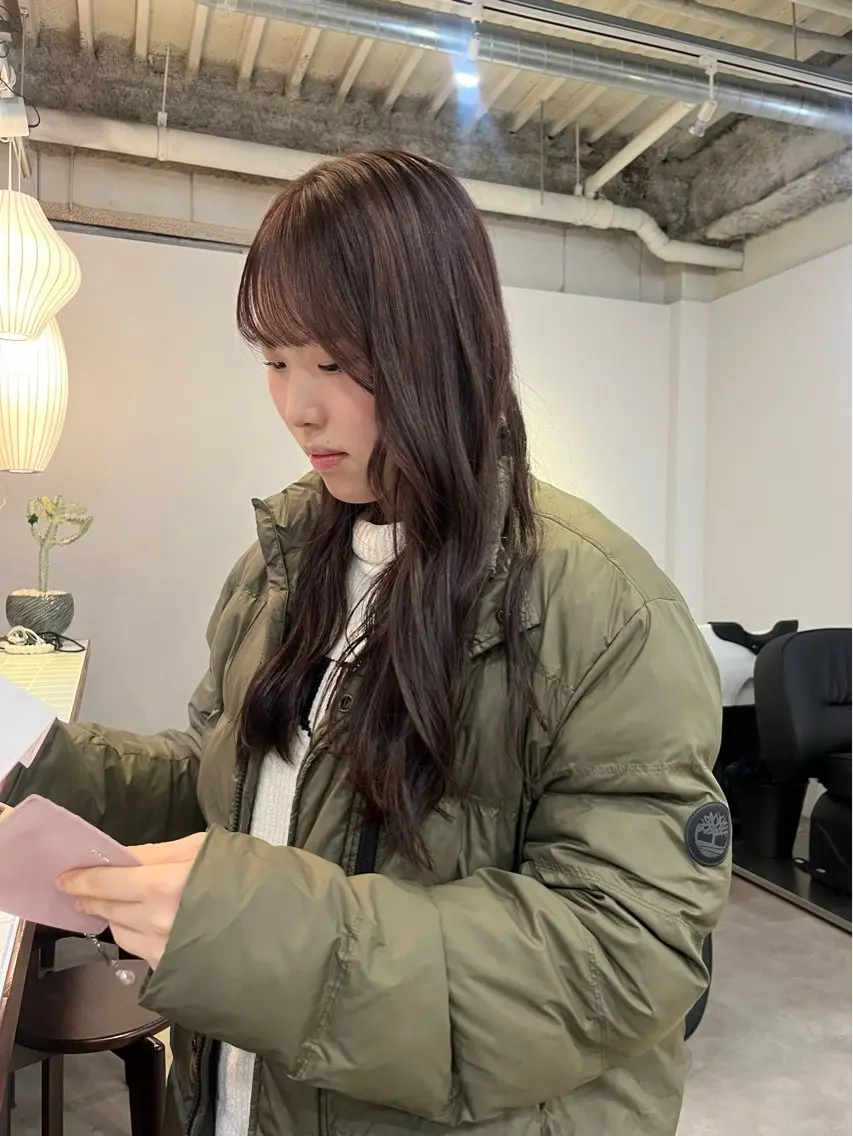 セミロング カラー Sanaダブルカラー ✨️パルコ徒歩1分のヘアスタイル
