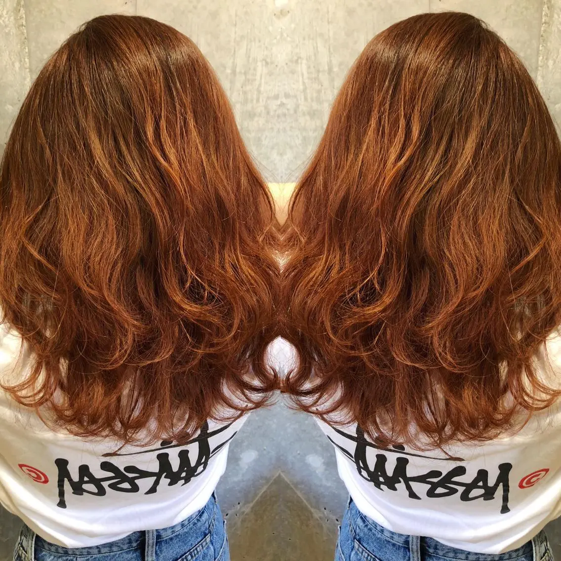 セミロング カラー 小島 侑衣のヘアスタイル