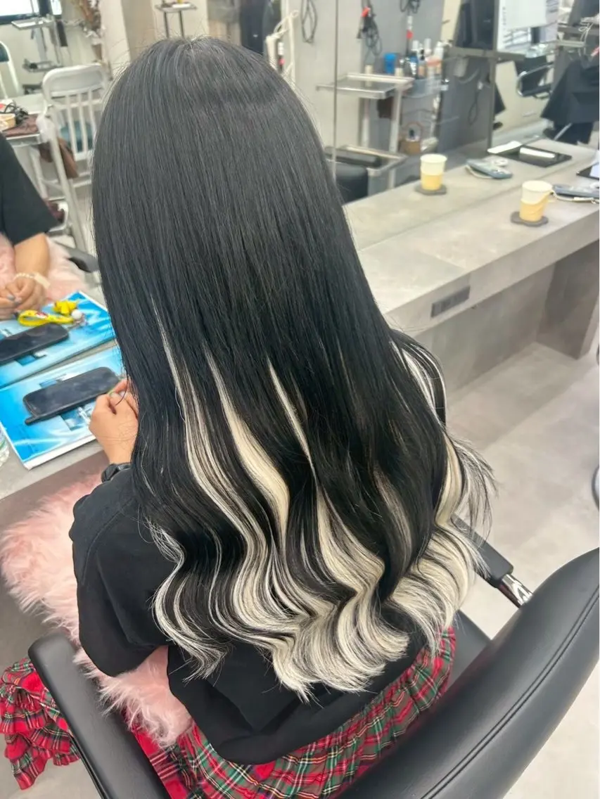 ミディアム ヘアカラー エクステ 横浜　エクステ🎀 カラー／ルナのヘアスタイル