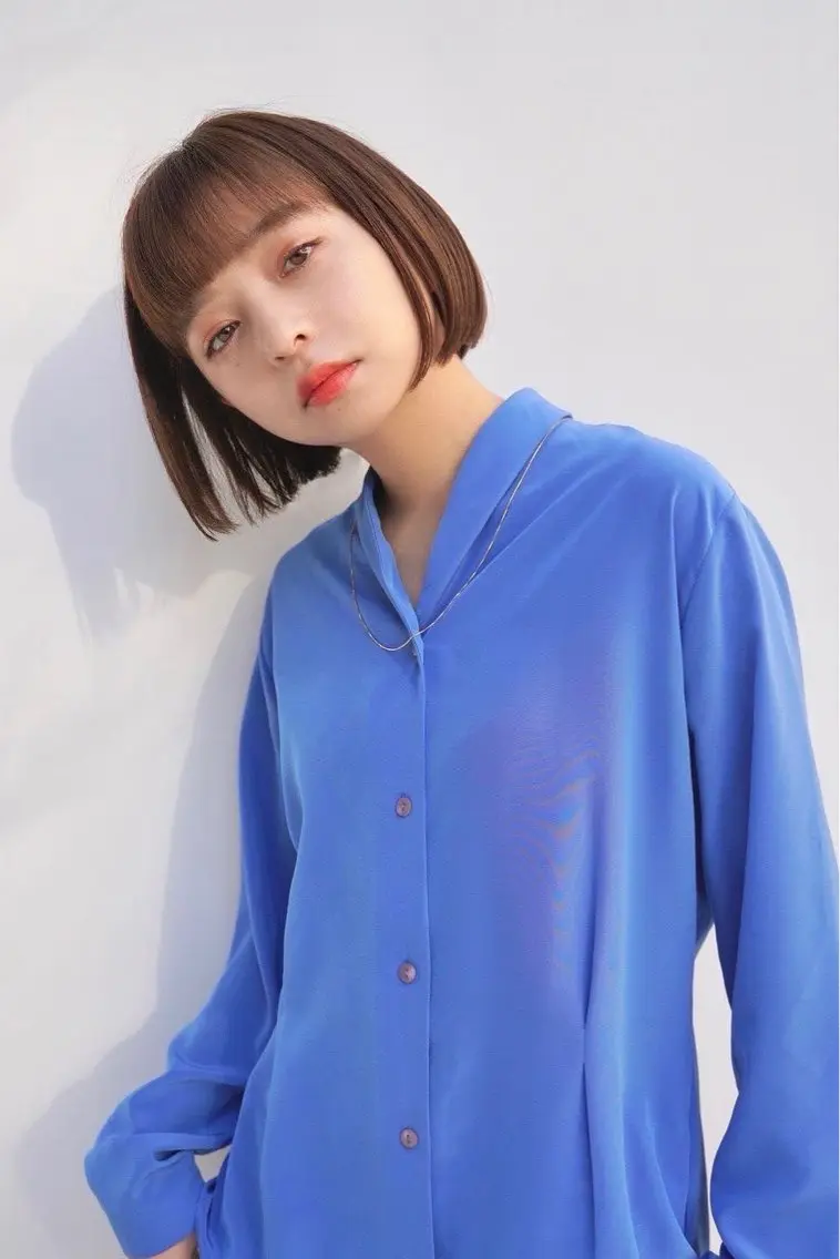 ショート カラー ✨顔まわりカット ✨渋谷人気No.1✨のヘアスタイル