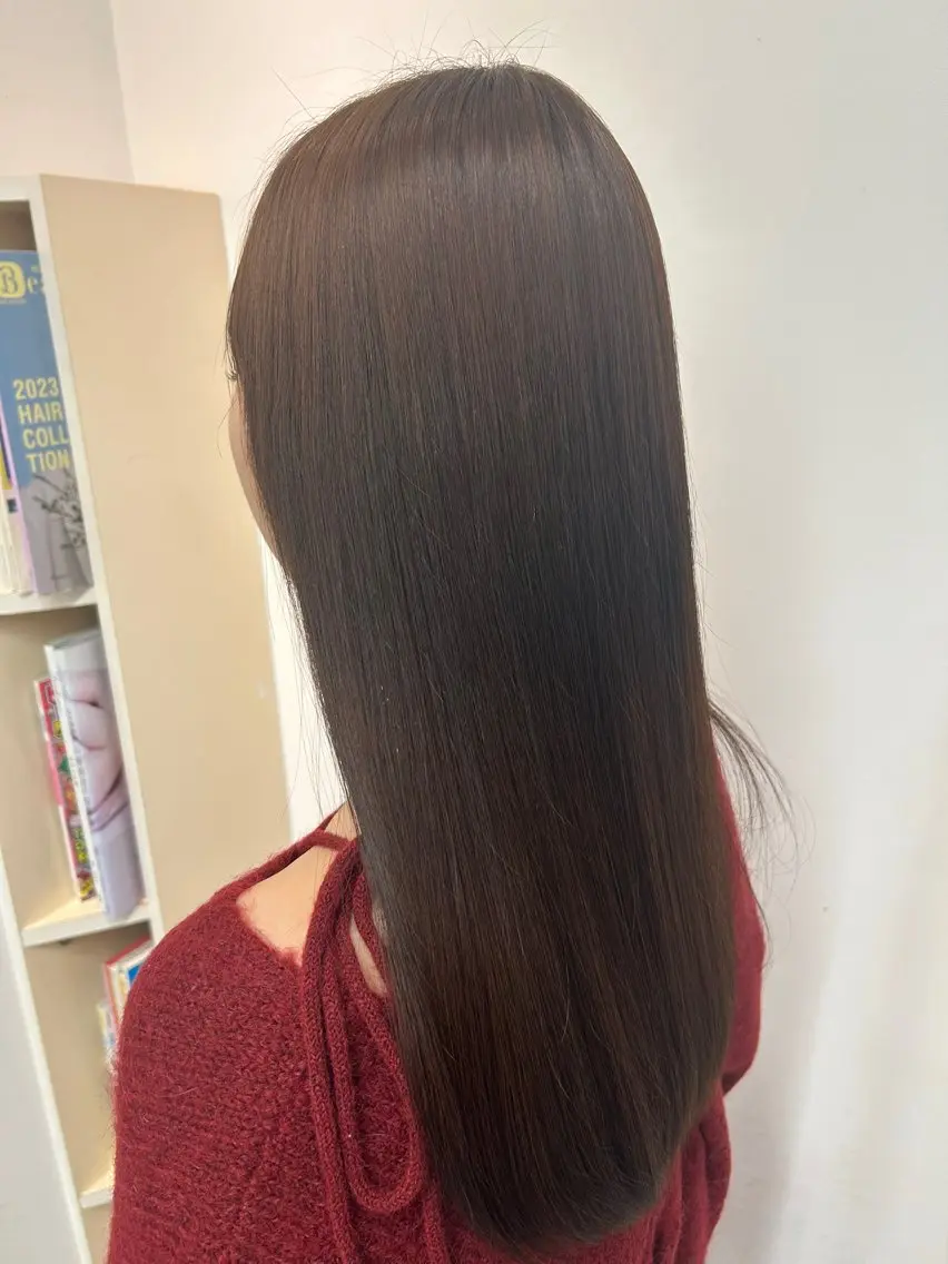 ロング パーマ 髪質改善 ストレートパーマ 縮毛矯正 トリートメント 透明感カラー/ 髪質改善🌼ruriのヘアスタイル