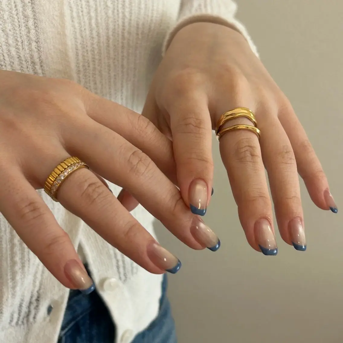 ネイル フレンチネイル マグネットネイル ハンドネイル io.Nail 谷町九丁目のネイルデザイン