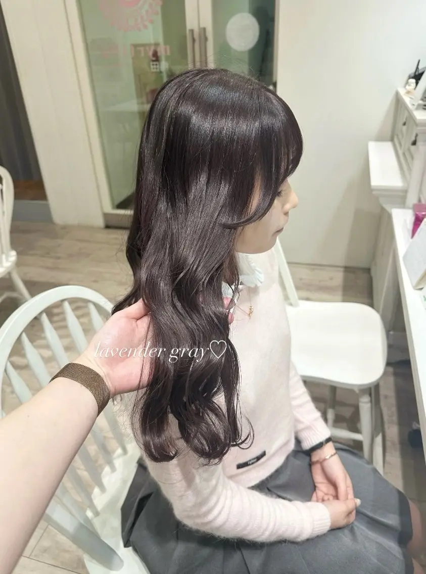 ロング カラー ヘアアレンジ Himawari♡ 柔らかいカラーのヘアスタイル