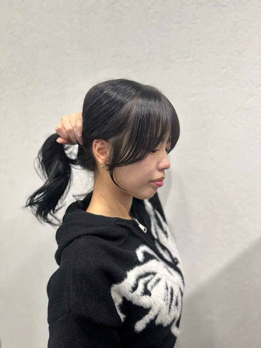 セミロング 顔周りカット カット ヘアカラー 🎀透明感/レイヤ ー/Kotona🎀のヘアスタイル
