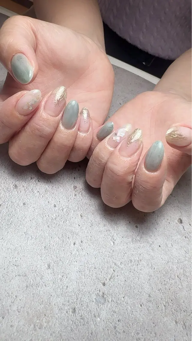 ネイル アートネイル ハート マグネットネイル 持ち込み ニュアンスネイル ハンドネイル Nailsalon Mimiy..♡のネイルデザイン