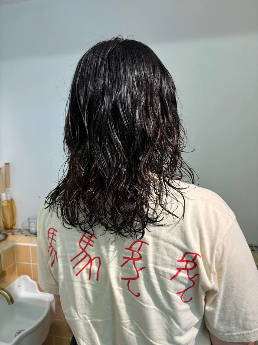 ミディアム パーマ カット パーマ sakura🌸 レイヤー/韓国ヘアのヘアスタイル