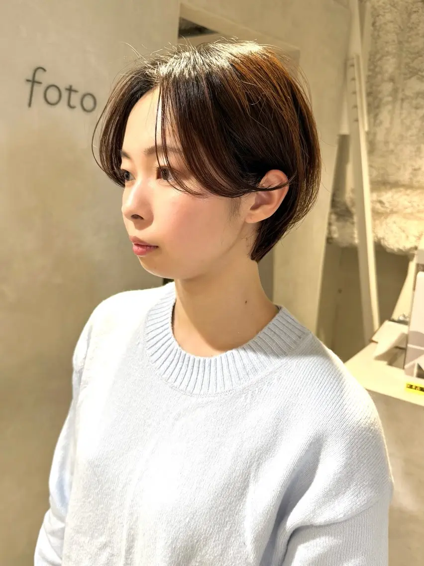 ショート カット ヘアカラー 骨格診断で絶対可愛い ✨丸みショート✨凌弥のヘアスタイル