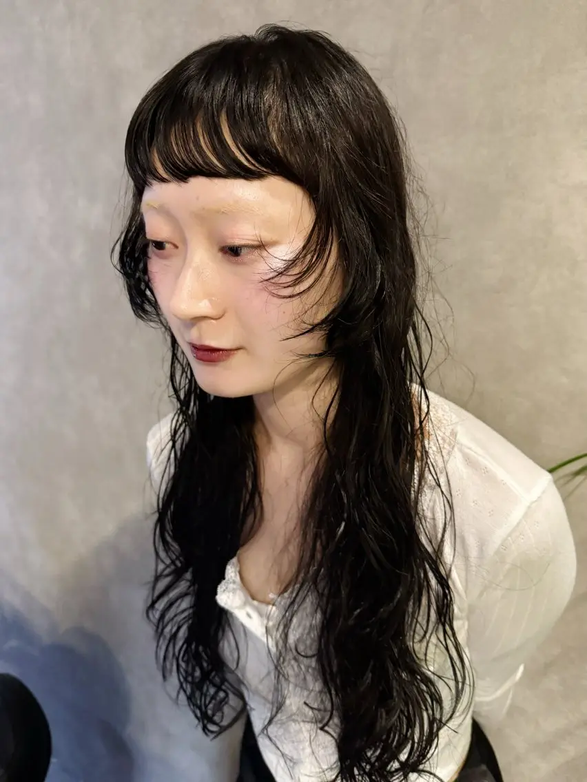 ロング パーマ 顔周りカット ❤️アヤカ レイヤーカット❤️のヘアスタイル