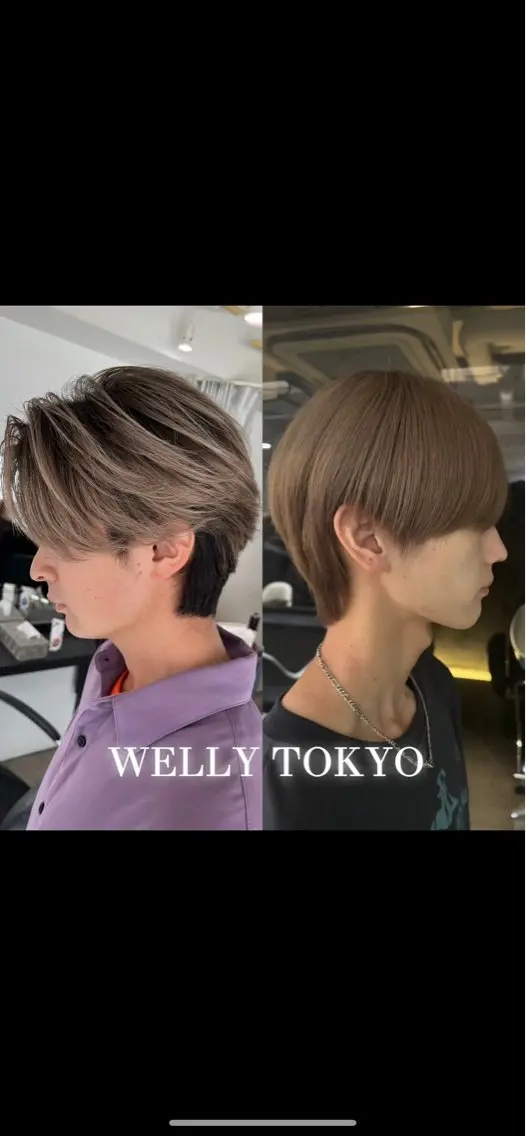 メンズ メンズブリーチ カット ヘアカラー WELLY TO KYOメンズカットのヘアスタイル