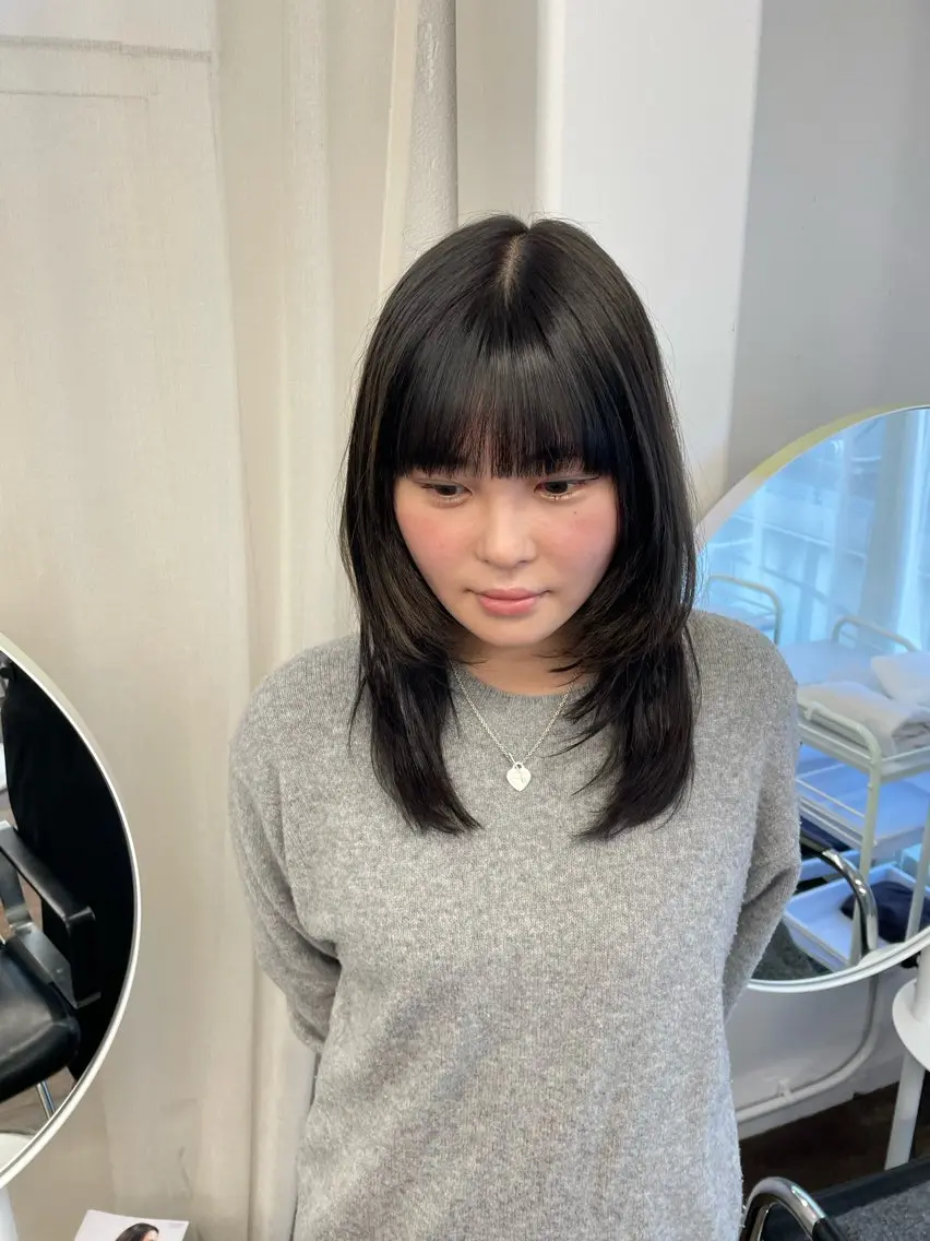 セミロング カラー カット ヘアカラー トリートメント レイヤーカット🎀 kanaのヘアスタイル