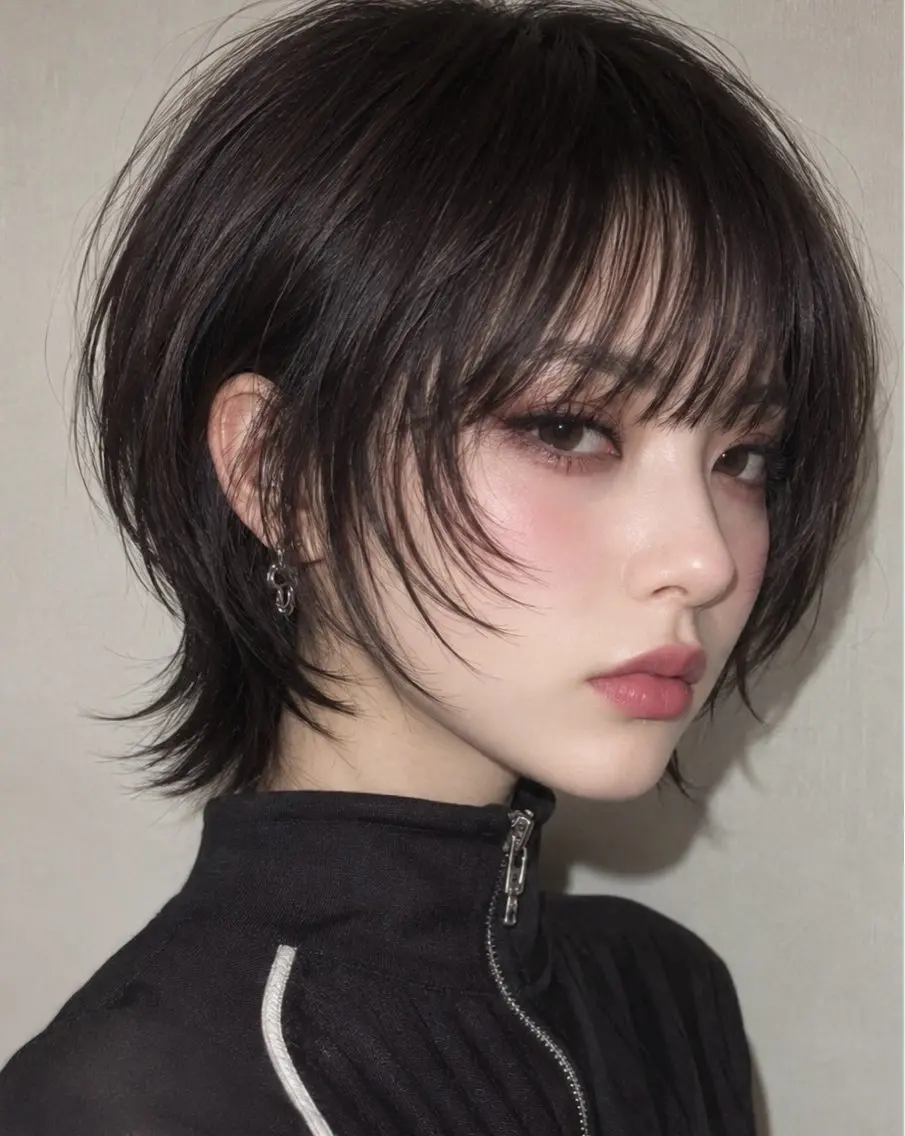 ショート カラー カット ヘアカラー 小顔・顔まわり🦋 ウルフ❤︎ ͛めいのヘアスタイル