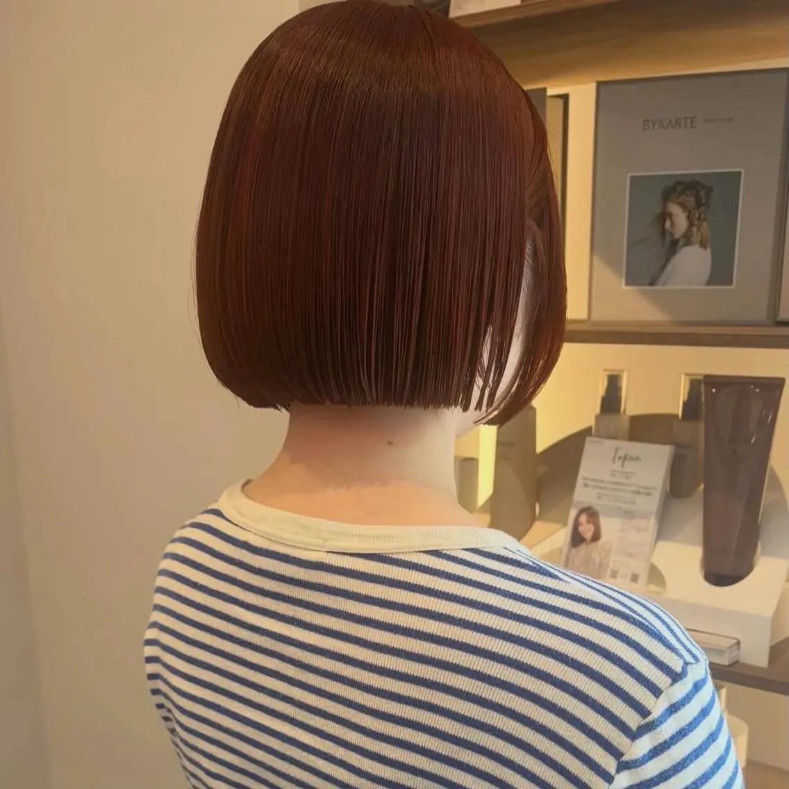 ショート カラー ボブ 髪質改善 トリートメント 酸性ストレート カット ヘアカラー 縮毛矯正 トリートメント haruna / Toruveのヘアスタイル