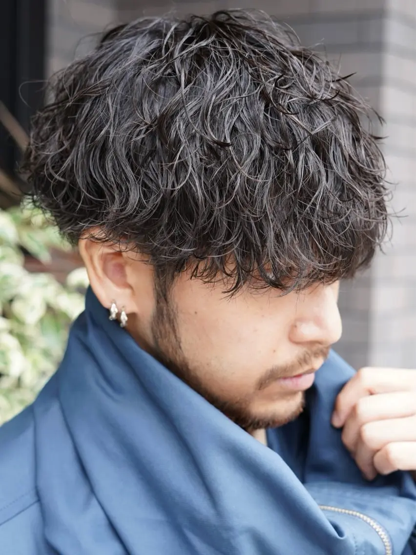 パーマ メンズ 波巻きパーマ パーマ メンズパーマ特化 sayoのヘアスタイル