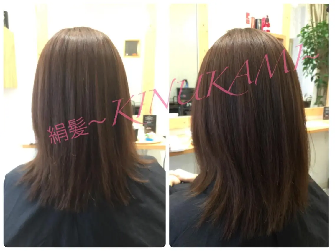 ミディアム セミロング ロング カラー イルミナカラー トリートメント ツヤ髪専門美容師 桑原 和誠のヘアスタイル