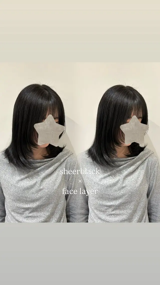 ミディアム 顔まわりレイヤー レイヤーカット カット ヘアカラー 谷口 綾架のヘアスタイル