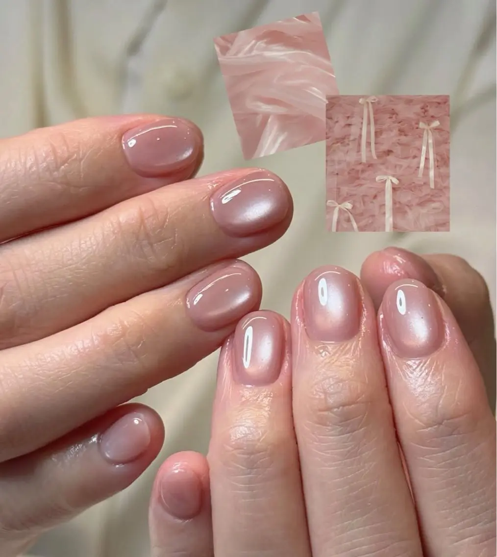 ネイル チークネイル ドット フレンチネイル グラデーション 韓国ネイル ハンドネイル Minette nailrinrinのネイルデザイン