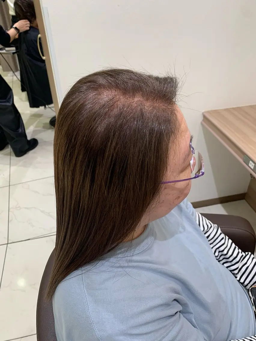 ロング カラー ブラウンカラー 透明感カラー オレンジ ヘアカラー 🌱脱白髪染め特化 🌱岡田将英のヘアスタイル