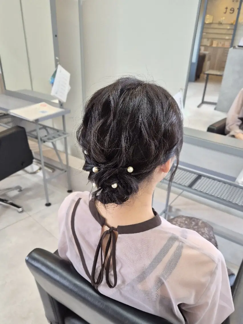 ミディアム ヘアセット ️🫧髪質改善/縮毛 矯正/寺西紗友望🫧のヘアスタイル