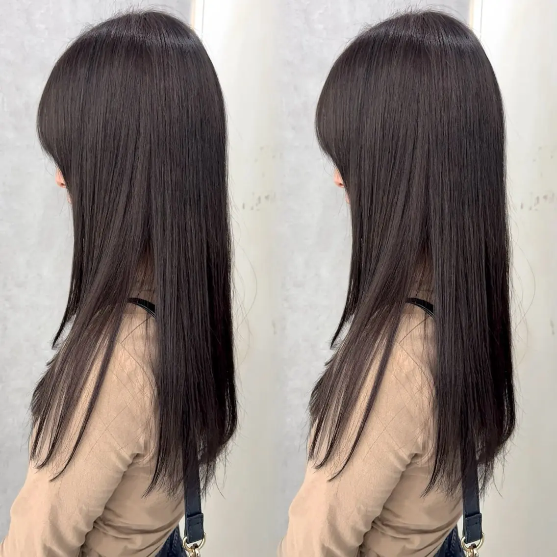 ロング カラー アッシュ アッシュブラウン ベージュカラー 黒髪 ブリーチ ヘアカラー トリートメント 赤み無し柔らかカラー 【梅田】madokaのヘアスタイル