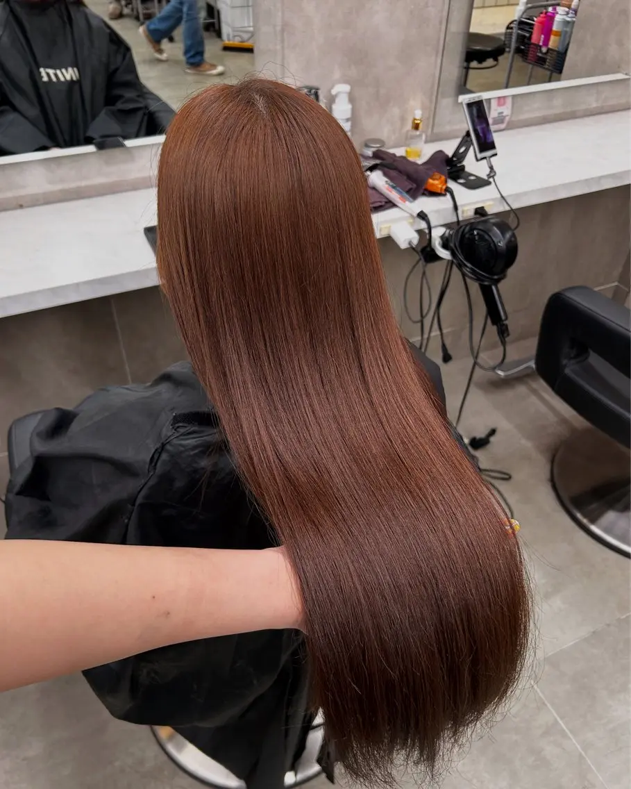 ロング カラー パーマ ヘアアレンジ カット ヘアカラー トリートメント 🥯縮毛/レイヤー/ ベージュヘア🥯のヘアスタイル