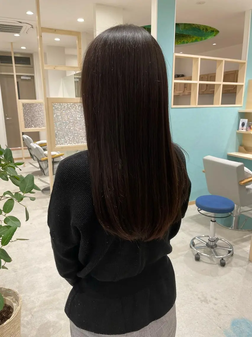 髪質改善＋カラーの写真