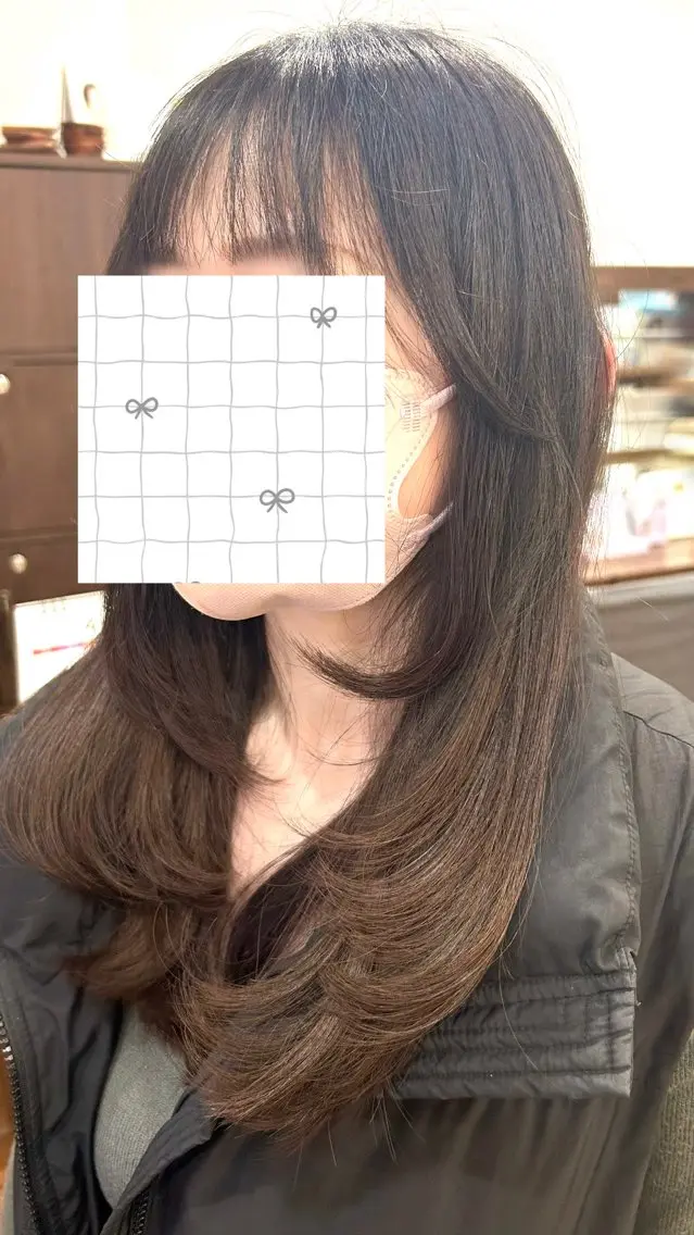 ロング 韓国風ヘア レイヤーカット カット カットモデル募集中 🍒あさみ🍒のヘアスタイル