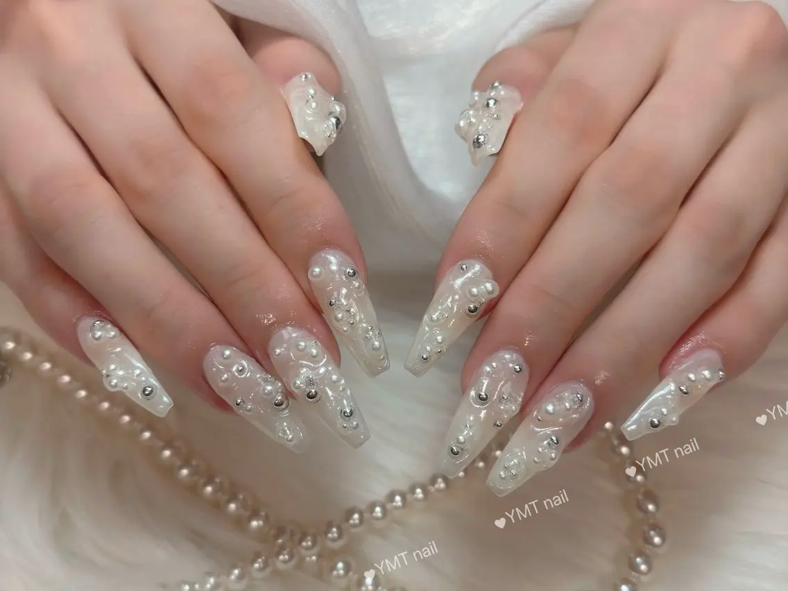 ネイル 長さ出し フットネイル ジェルネイル 韓国ネイル マグネットネイル ハンドネイル YMT NailStudioのネイルデザイン