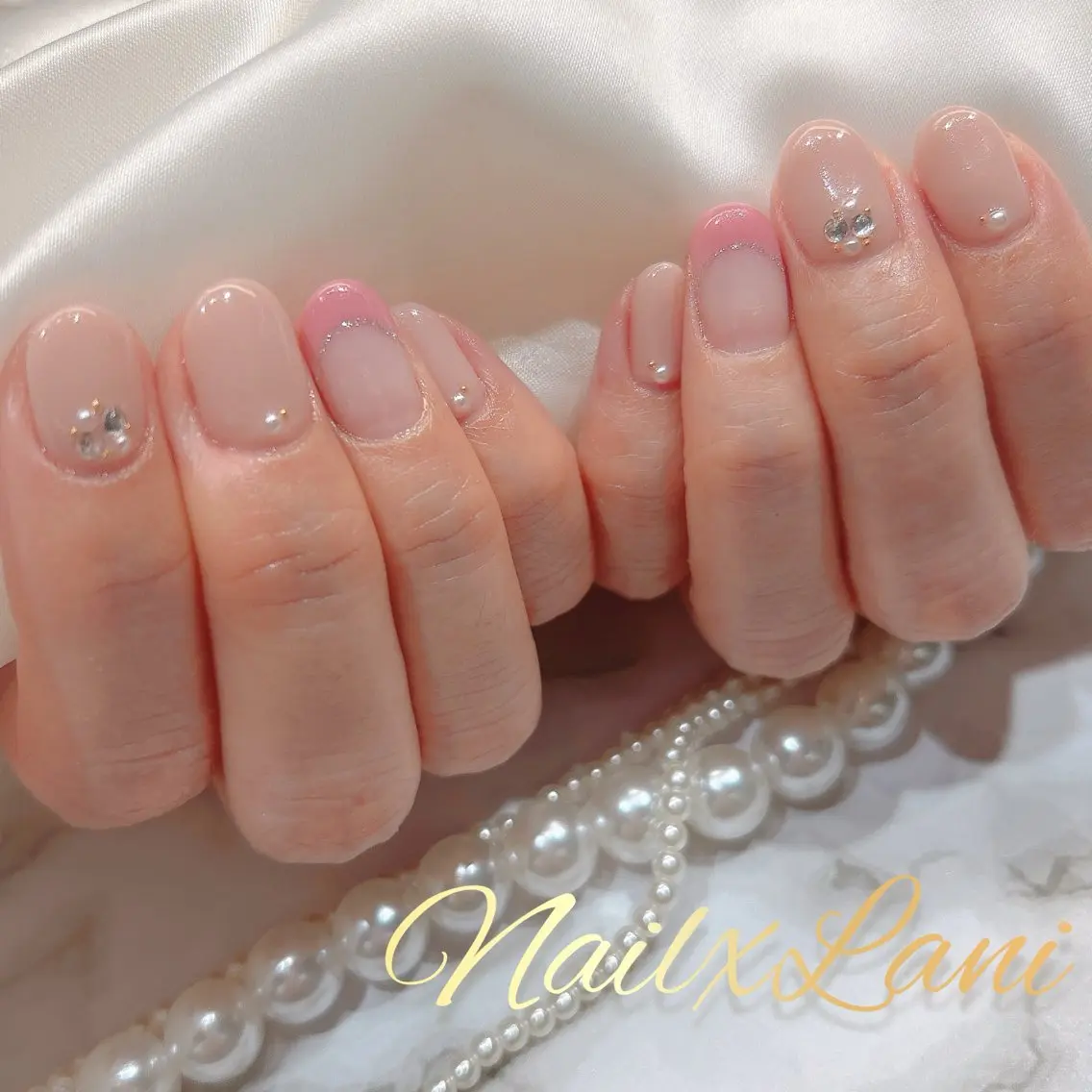 ネイル フットネイル ジェルネイル マグネットネイル パラジェル Nail×Lani 深爪矯正対応◎のネイルデザイン