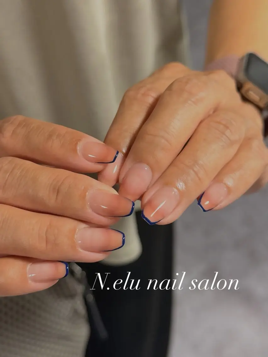 ネイル フレンチネイル ハンドネイル N.elu nail salonのネイルデザイン