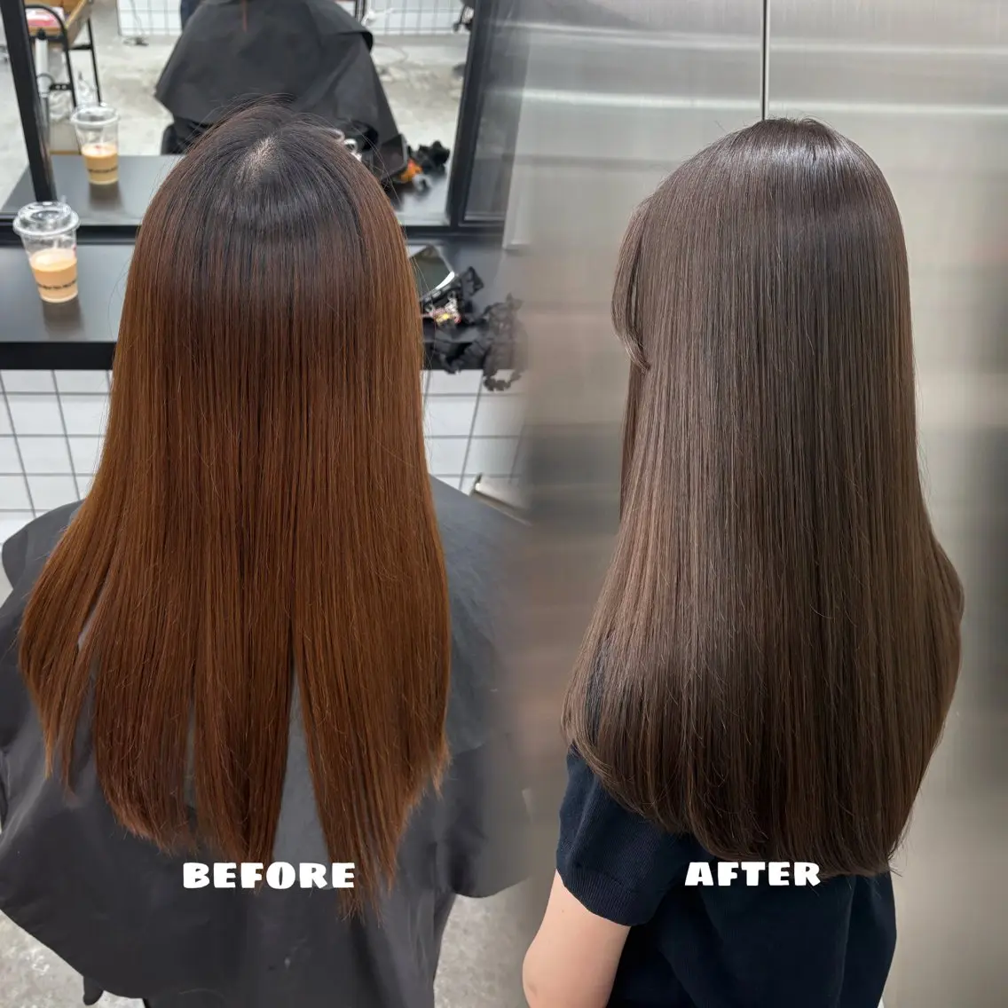 ロング カラー ベージュカラー 透明感カラー ミント ミントベージュ オレンジ カット ヘアカラー トリートメント 🌟ゆりあ🌟 JILLSTUDIOのヘアスタイル