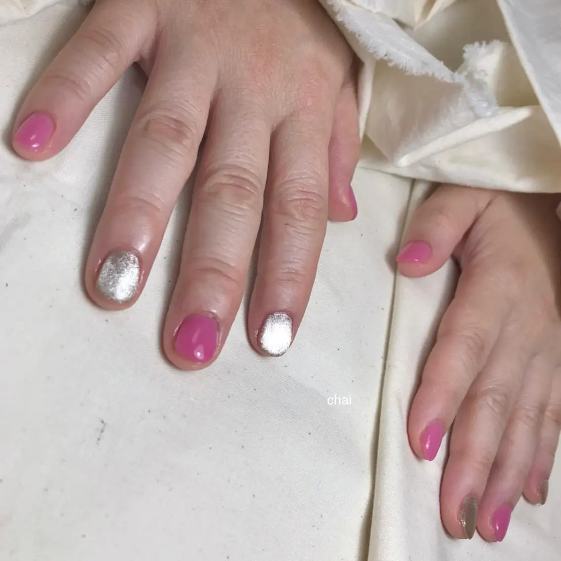 ネイル マグネットネイル ハンドネイル chai nail _ai📍鶴橋/桃谷のネイルデザイン