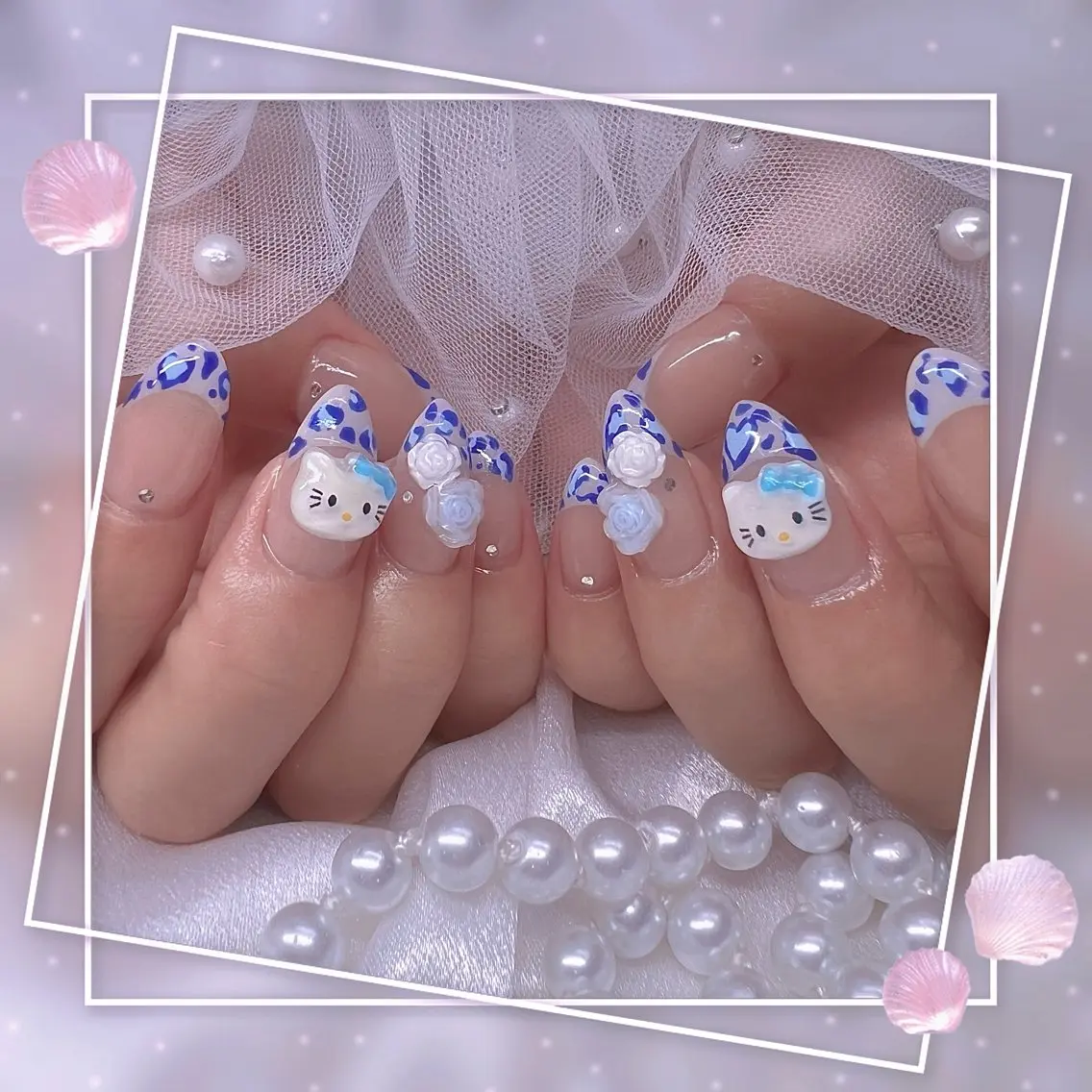 ネイル チークネイル フレンチネイル グラデーション マグネットネイル マグネットフレンチ ハンドネイル Chill Nailsalonのネイルデザイン