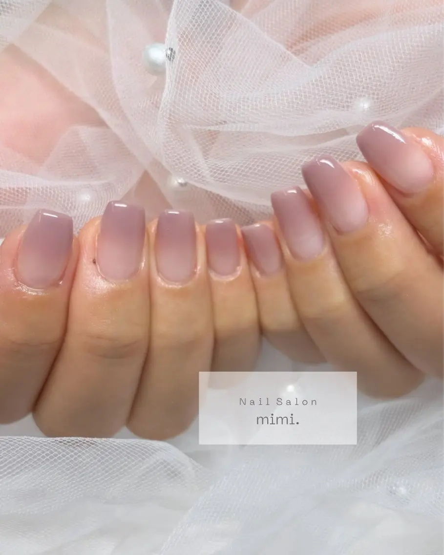 ネイル グラデーション オフィスネイル ピンク NailSalon mimi.のネイルデザイン