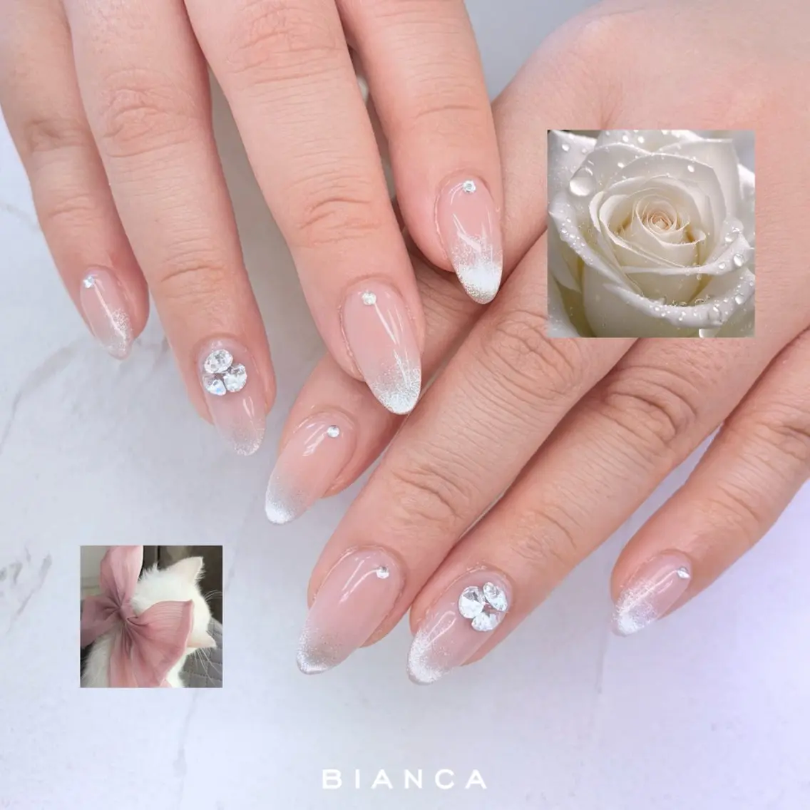 ネイル グラデーション マグネットネイル ストーンネイル ハンドネイル Bianca大宮 Nail*森澤のネイルデザイン