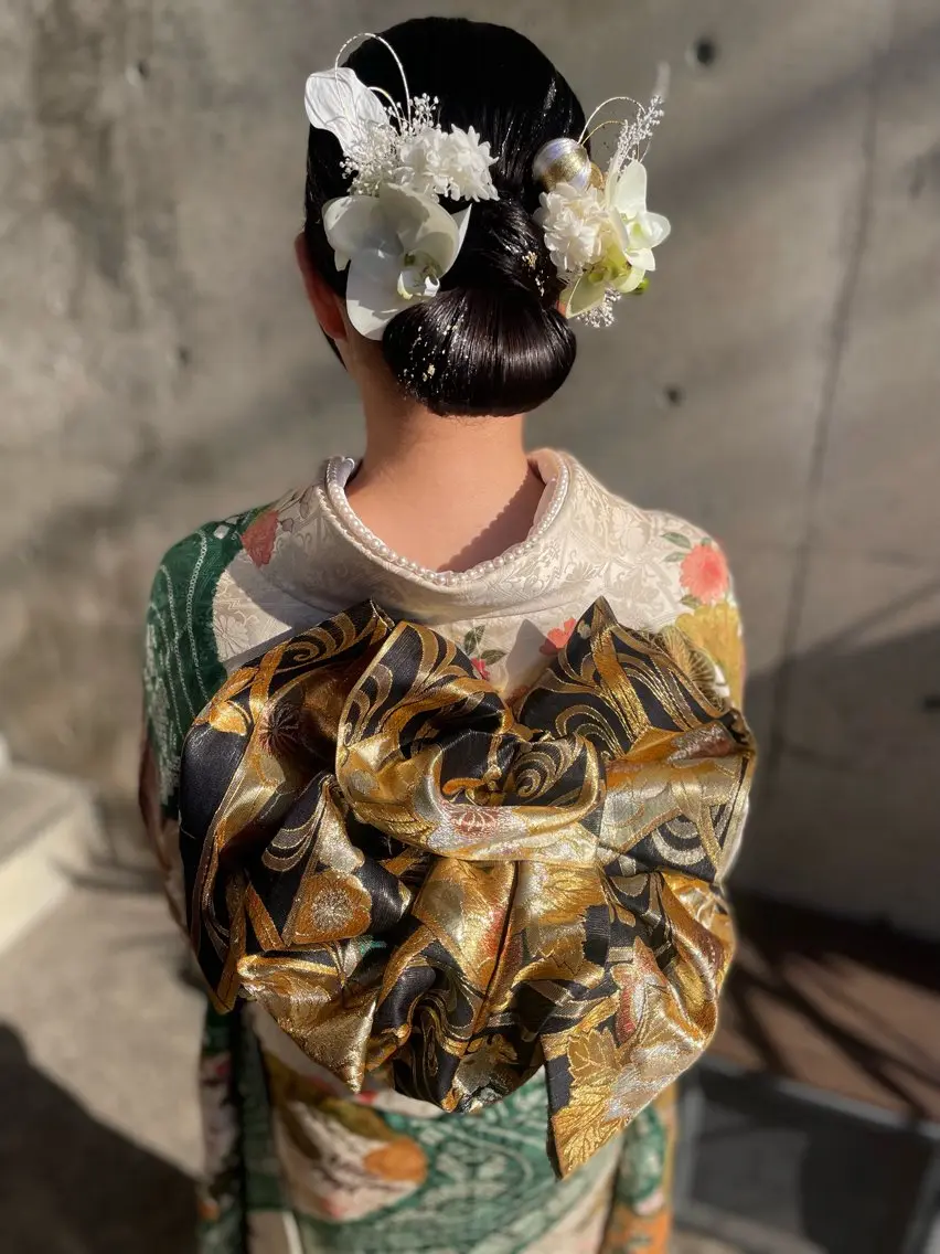 ロング ヘアアレンジ 成人式 日高 香織のヘアスタイル