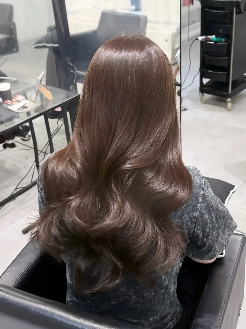 ロング カット ヘアカラー 盛れるヘア♡ 韓国Styleのヘアスタイル