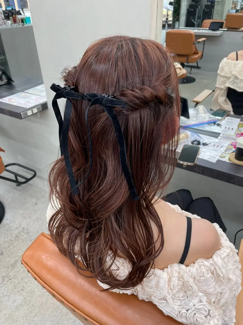 【今だけ!限定価格】うるツヤ暖色カラー+集中ケアトリートメント付き🩷 ̖́-の写真