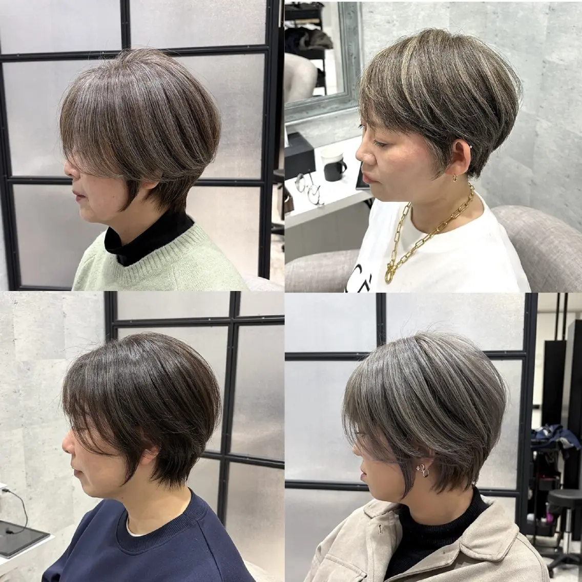 カット＋白髪ぼかしハイライト＋トリートメントの写真