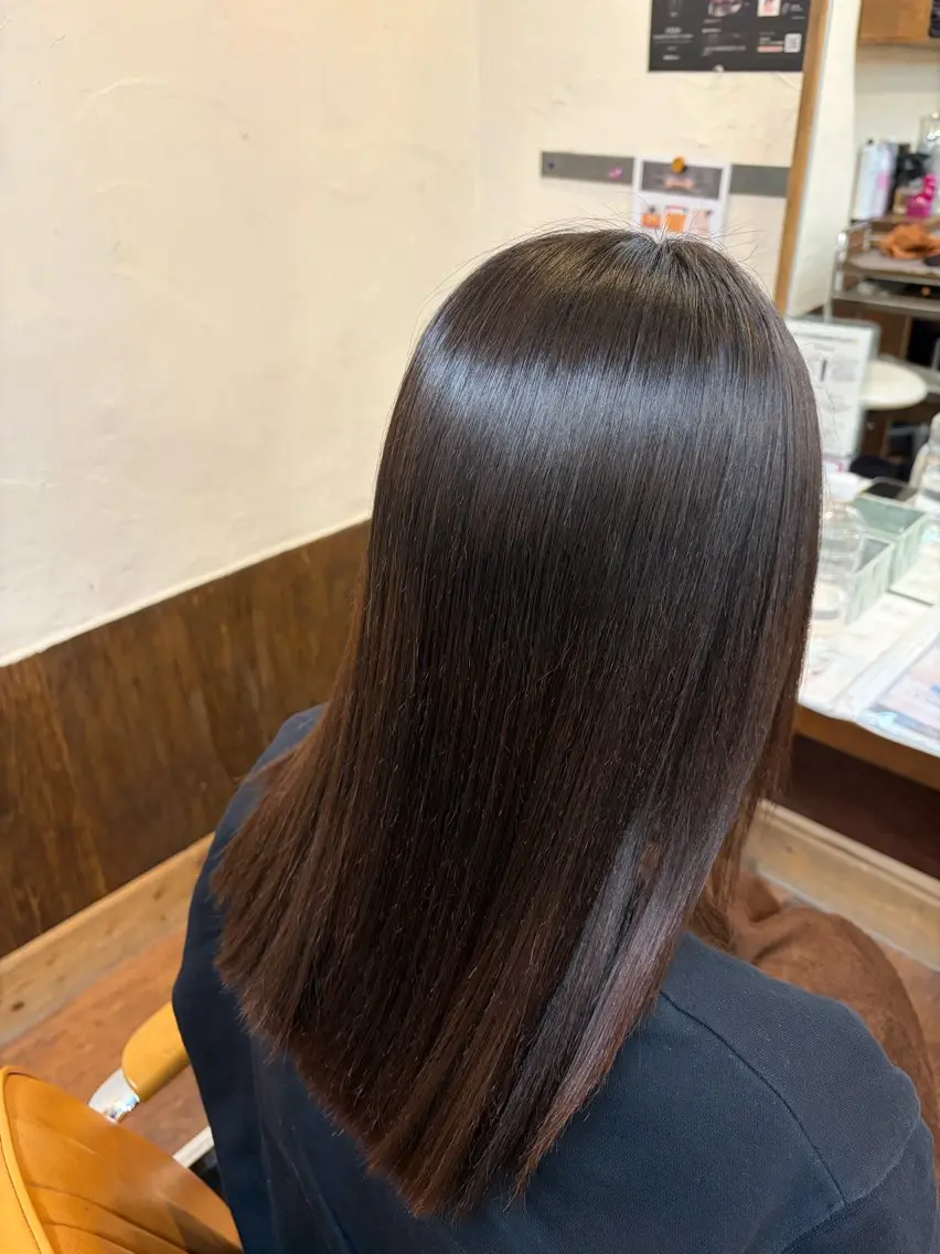 セミロング 縮毛矯正 長谷部 颯のヘアスタイル