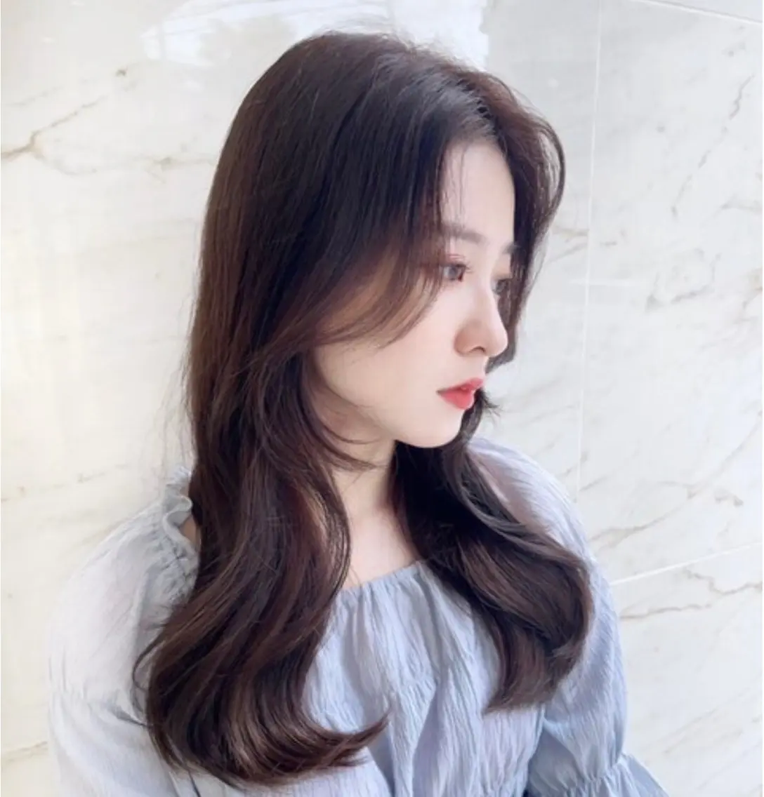 ロング 韓国風ヘア 梶 久菜乃のヘアスタイル